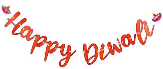Talking Tables Diwali Slinger Rood-Oranje 3m