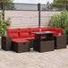 Maison Exclusive - Salon de jardin 7 pièces avec coussins, rotin synthétique noir