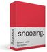 Snoozing Katoen-satijn Hoeslaken - Lits-jumeaux (200x220 cm) - Rood