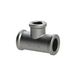Riegler T-stuk 130, IG/IG/IG, Rp 1 1/2, T-as red. Rp 1/2, bedrijfstemperatuur -20 °C tot 300 °C, zwart gehard gietijzer, thermisch verzinkt.