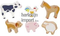 GOKI Houten Boerderijdieren Set