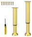 Omgoods - Set de 2 pieds de meuble réglables de 72-120 cm