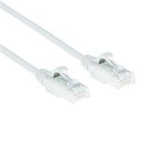 ACT Witte 0,25 meter LSZH U/UTP CAT6 datacenter slimline patchkabel snagless met RJ45 connectoren