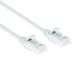 ACT Witte 0,25 meter LSZH U/UTP CAT6 datacenter slimline patchkabel snagless met RJ45 connectoren