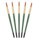 Tristar Serie 104 ronde kwast nr. 18 Taklon, groene handgreep, 5 stuks