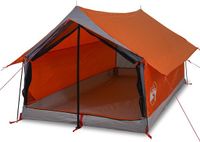 vidaXL Tent 2-persoons waterdicht grijs en oranje