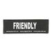 Julius-K9 162LR-G-55464 klittenbandopschrift, FRIENDLY, zwart