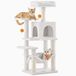 Poteau griffoir 112 cm – Maison pour chat à plusieurs étages avec 4 poteaux griffoirs - 2 plateformes - Hamac et cachette