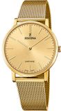 Festina F20022/2 Heren Polshorloge Goudkleurig Staal Saffierglas 5 ATM