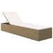 Bain de soleil polyrattan marron et crème