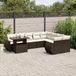 Maison Exclusive - Ensemble de meubles de jardin 10 pièces avec canapé et coussins, marron, en polyrotin