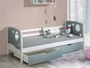 Lit enfant KIWI 80x190 cm pin blanc/gris