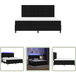 Matelas ferme Lit à ressorts avec matelas avec LED noir 200 x 200 cm tissu