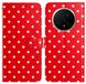 Selected by GSMpunt.nl Hoesje Geschikt voor Honor Magic 8 Pro | Polka Dot Wallet Book Case | Portemonnee Hoesje | 3 Pasjes | Magneetsluiting | Stand Functie | Rood