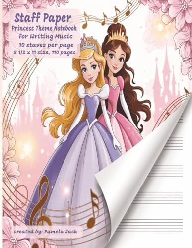 Staff Paper Princess Theme Notebook