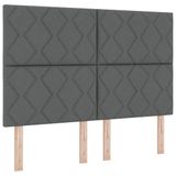 vidaXL Boxspringbed met matras, donkergrijs, 160 x 200 cm, stof