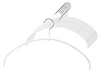 MAWA Hanger, Set van 20, Slim, Ruimtebesparend, Kleerhanger Perfect voor T-shirts, Tops, en Lichte Truien 360° Draaibare Haak, Antislip Gecoate, 40 cm, Wit