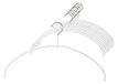 MAWA Hanger, Set van 20, Slim, Ruimtebesparend, Kleerhanger Perfect voor T-shirts, Tops, en Lichte Truien 360° Draaibare Haak, Antislip Gecoate, 40 cm, Wit