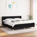 vidaXL Lit boxspring avec matelas, noir, 180x200 cm, rembourré