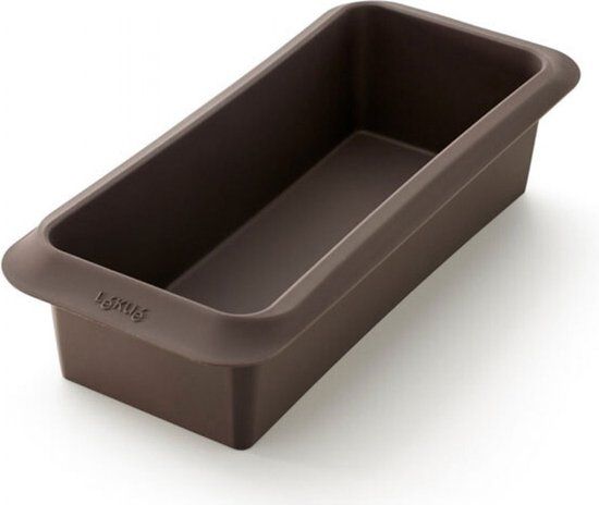 Lékué rechthoekige bakvorm uit silicone bruin 25x10x6cm