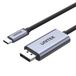 UNITEK V1409A USB-C naar DisplayPort 1.2 kabel 2m Zwart/Grijs