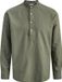 JACK&JONES JJBREEZE LINEN BLEND TUNIC SHIRT LS Hommes Chemises S Dusty Olive Manche longue Coton/Lin Coupe droite