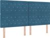vidaXL Lit à sommier tapissier avec matelas, bleu foncé, 180 x 200 cm, velours