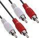 InLine Tulp stereo audio kabel - zwart - 1 meter