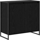 vidaXL Bijzetkast Zwart Eiken 79 x 36 x 75 cm