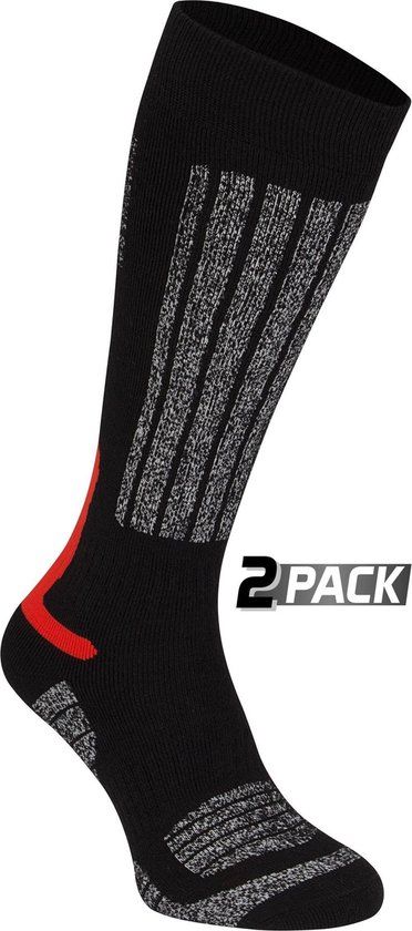 Starling Skikousen - Whistler - Zwart/Grijs/Rood - 35/38 - 2-Pack