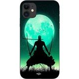 Maniacase iPhone 12 mini Roronoa Zoro drievoudig zwaard volle maan hoesje