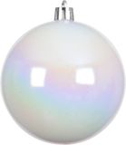 Decoris Kerstballen - 32 stuks - Wit Parelmoer - 4 cm - Kunststof