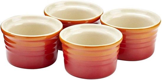 Le Creuset Schaaltje Oranje-Rood - 4 Stuks oranje