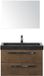BES LED Seville Badmeubelset 80 cm - Tabacco - Wastafel Hardsteen Wit Lucca met Spiegel