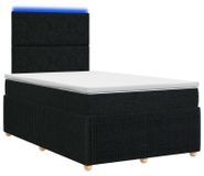vidaXL LED Boxspringbed met Matras Zwart 120 x 190 cm Stof