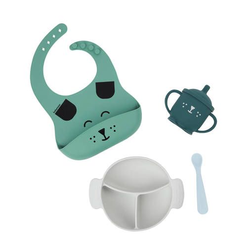 Babymoov LEARN'ISY Serviesset - Hondje (Kom + Lepel + Slab + Silicone Kopje)