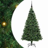 vidaXL Sapin de Noël artificiel Vert 180 cm PVC et Acier et Plastique