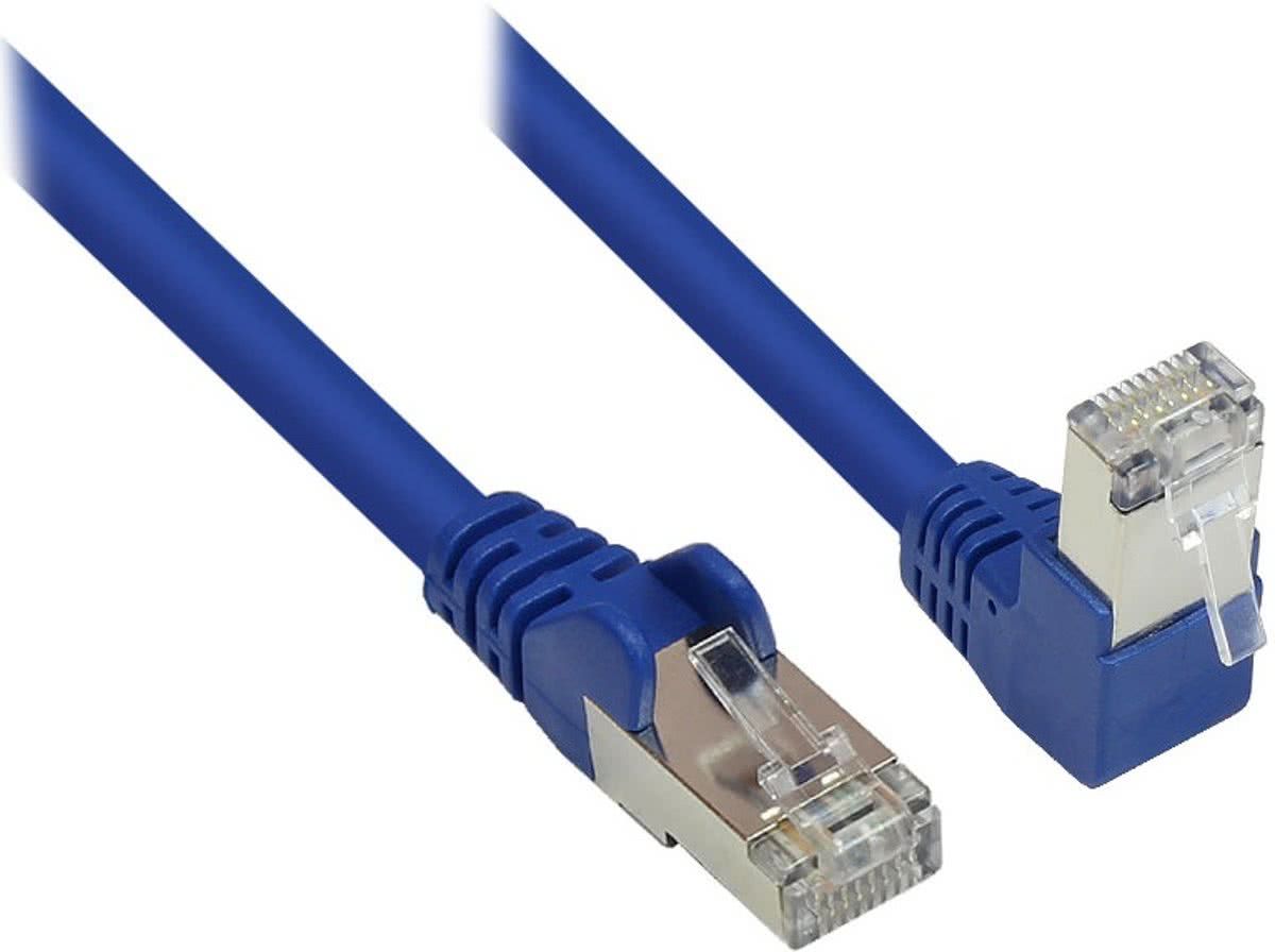 S-Impuls S/FTP netwerkkabel haaks/recht blauw - CAT6 - 2 meter