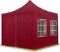 TOOLPORT 3x3 m Easy Up tente de réception pliante avec parois latérales (4 fenêtres), rouge