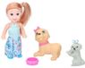 Sans marque Mini poupée de mode avec chien