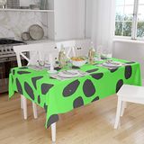 Bonamaison Tafelkleed, Anti-Mold, Sneldrogend, Waterdicht, 100% Polyester Tafellaken, Neon groene rook, 140 x 160 Cm