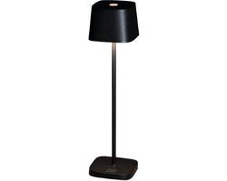 Konstsmide Capri Mini - Draadloze LED Tafellamp - Zwart - USB Oplaadbaar - Dimbaar