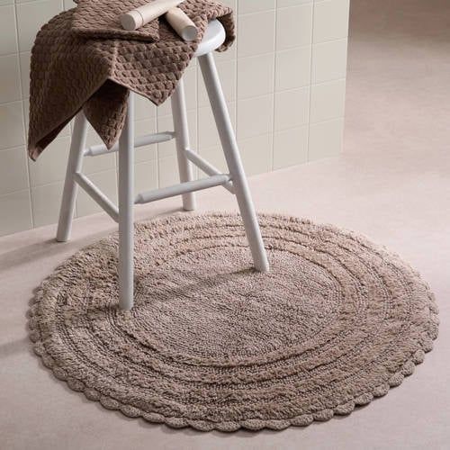 NOUS Living ronde badmat taupe (72x72 cm)