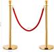 Merkloos / Sans marque Vip Afzetpaal Goud 3 Delig - Rood Koord 150 Cm