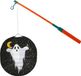 Merkloos Lampionstokje 40 cm - met spook lampion - zwart - D25 cm