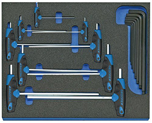 Gedore 2005 CT2-DT 2142 hoekschroevendraaierset in check-tool-module, 17-TLG