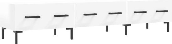 vidaXL Tv-meubel 150x36x30 cm bewerkt hout hoogglans wit