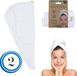 Haardoek Magic Bamboe Haarhanddoek - 2 STUKS - Wit - 22x52cm