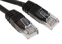 RS PRO Ethernetkabel Cat.5e, 30m, zwarte patchkabel, A RJ45 U/UTP stekker, B RJ45, LSZH