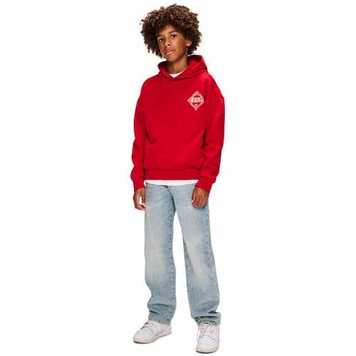 Retour Jeans hoodie met backprint rood